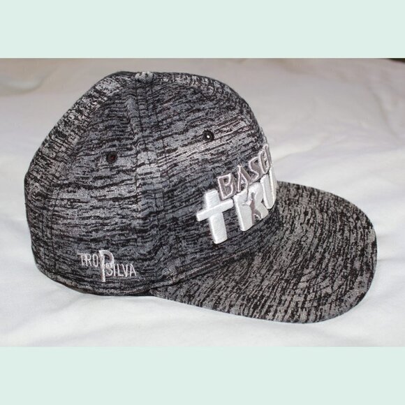 Baseball Truth Black and white Heather Snap Back Hat embroidered logo Troy Silva - Picture 2 of 10